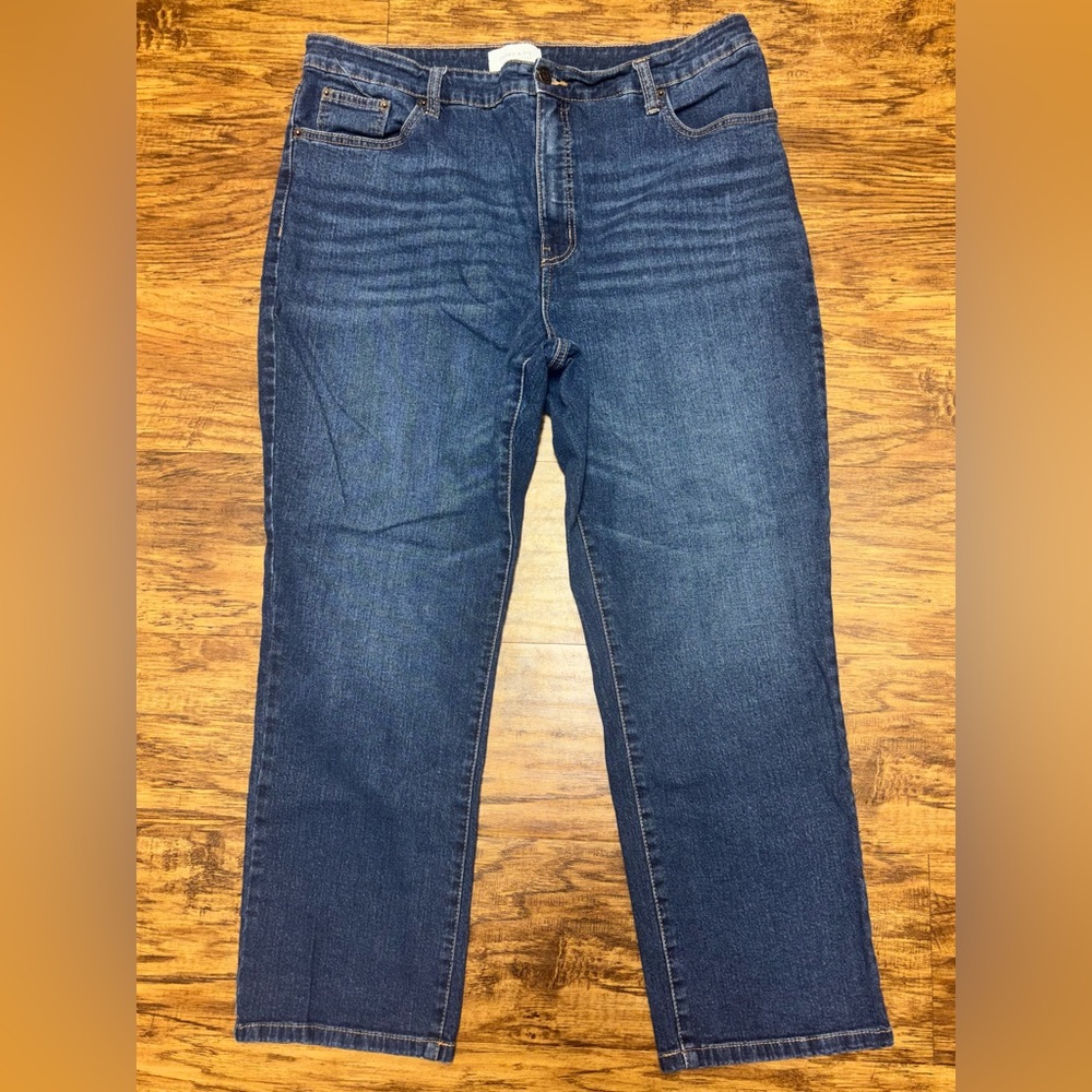 Crown & Ivy High Rise Vintage Straight Jeans Size 16